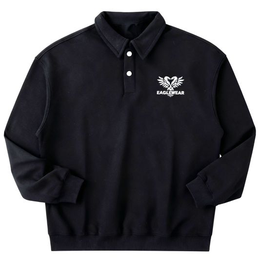 EAGLWEAR POLO-COLLAR SWEATSHIRT