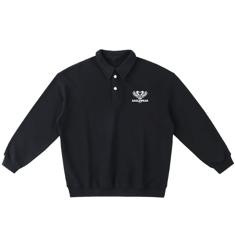 EAGLWEAR POLO-COLLAR SWEATSHIRT