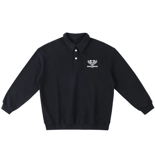 EAGLWEAR POLO-COLLAR SWEATSHIRT